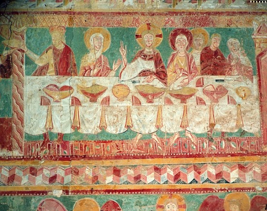 The Marriage at Cana, from the South wall of the Choir, 12th century a Scuola Francese