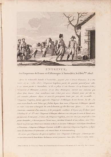 The meeting of the commanders of the French and German forces in Schitz, 5th December 1805 a Scuola Francese