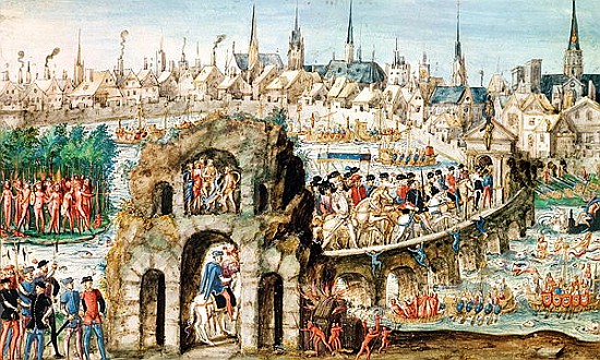 The Royal Entry Festival of Henri II (1519-59) into Rouen, 1st October 1550 a Scuola Francese