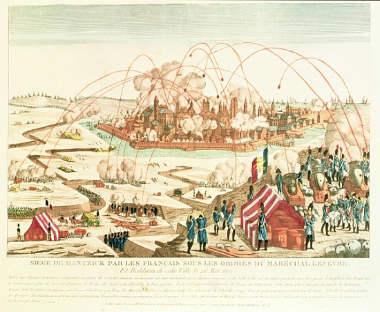 The Siege of Danzig under the command of Marshal Pierre Joseph Lefebvre (1755-1820) and the Surrende a Scuola Francese