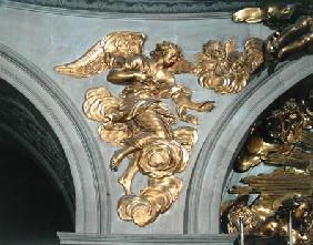 Louis XIV style angel, from the arch on the left of the High Altar in the Chapel