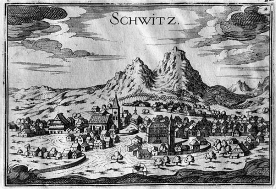 View of Schwyz a Scuola Francese