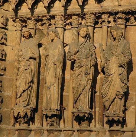 The Visitation, four jamb figures from the West Facade of the Cathedral a Scuola Francese