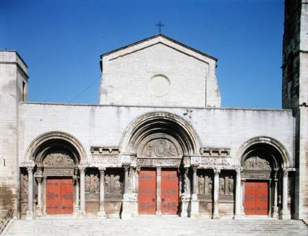 West facade of the Saint-Gilles abbey church a Scuola Francese
