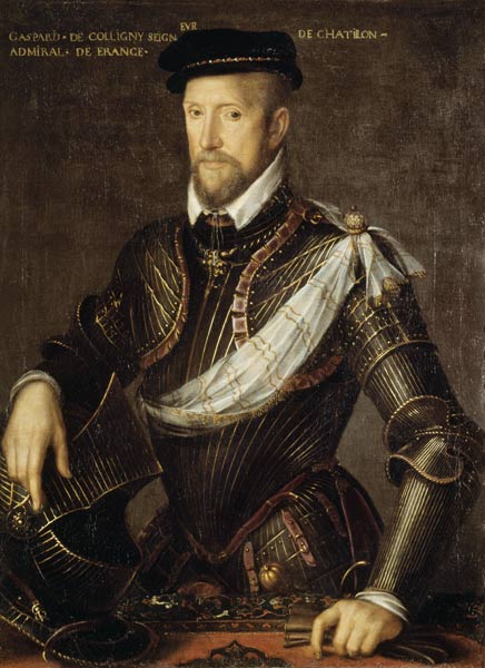 Gaspard II of Coligny (1519-72) Admiral of France a Scuola Francese
