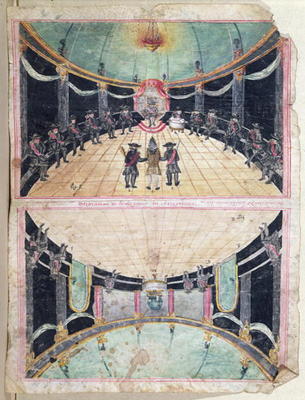 Masonic Reception in France, 2nd half eighteenth century (gouache on paper) a French School, (18th century)