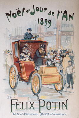 Advertisement for 'Felix Potin', Christmas and New Year 1899 (colour litho) a French School, (19th century)