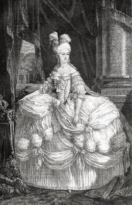 Portrait of Marie Antoinette (1755-93) (engraving) a French School, (19th century)