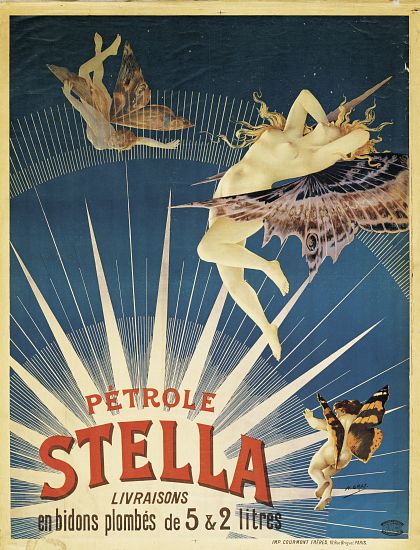 Poster advertising 'Stella' petrol a French School, (19th century)