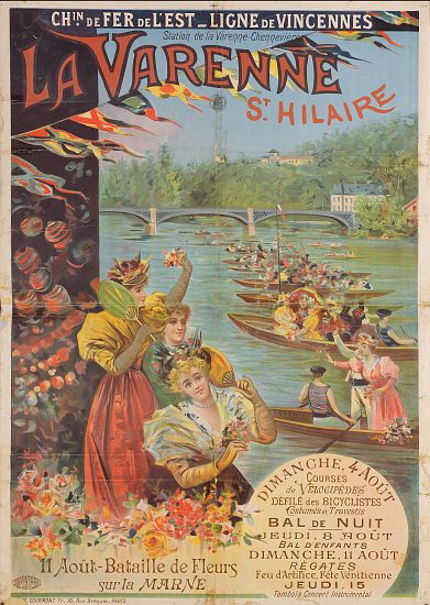 Poster advertising the Chemin de Fer de l'Est a French School, (19th century)
