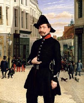 Portrait of a Police Officer in Douai in 1848 (oil on canvas)