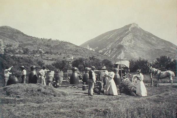 Distilling Lavender, from 'Industrie des Parfums a Grasse', c.1900 (photo) a French School, (20th century)