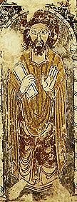 Portrait of an apostle. a Fresco (romanico)