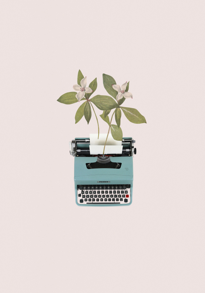 Botanical typewriter a Frida Floral Studio