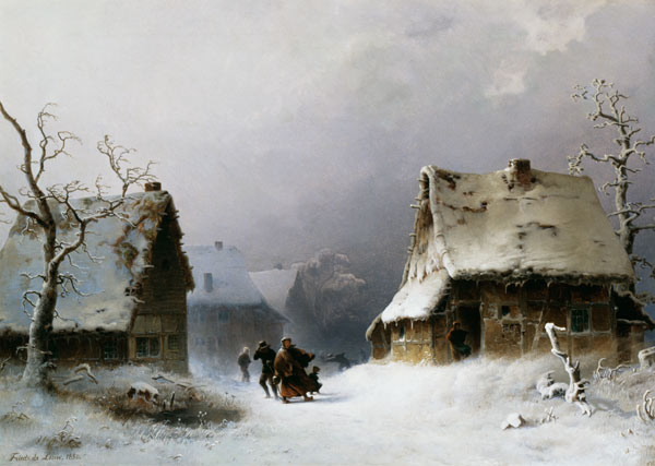 Paying snowstorm. a Friedrich de Leuw