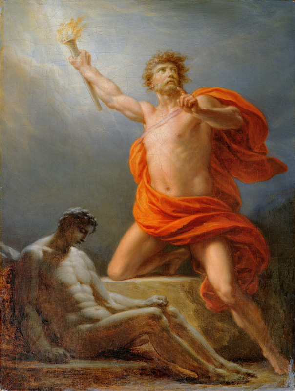 Prometheus Bringing Fire to Mankind a Friedrich Heinrich Füger