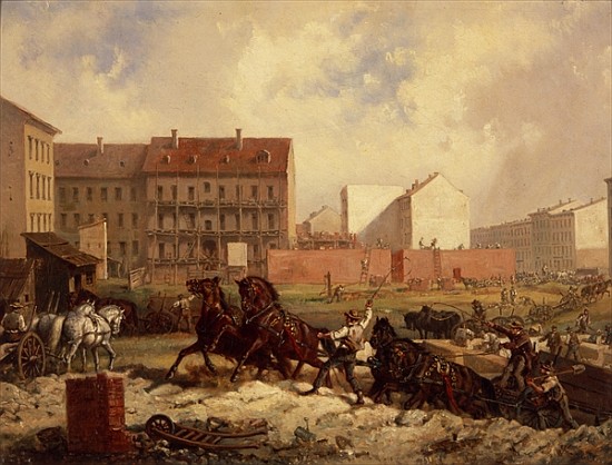 Period of Promoterism: Construction of the Grenadierstrasse, Berlin, c.1875 a Friedrich Kaiser