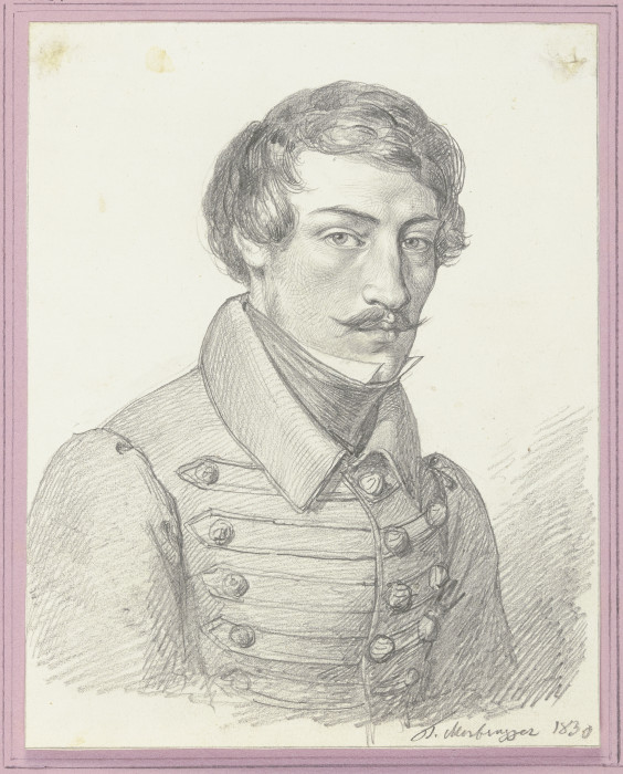 Brustbild eines jungen Mannes a Friedrich Moosbrugger