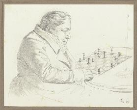 Man at the chess board