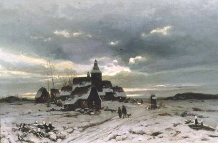A Village in the Snow a Friedrich Nicolai Joseph Heydendahl