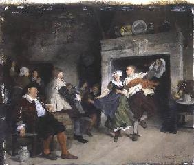 Couple Dancing in a Tavern