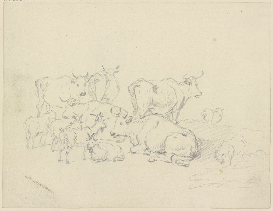 Cows and goats a Friedrich Wilhelm Hirt