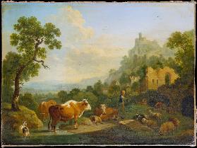 Landscape with Farm Animals at a Brook