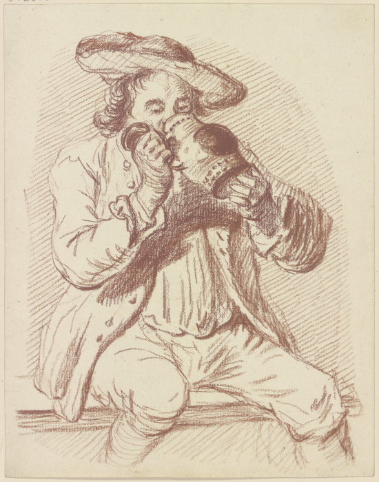 Sitzender Mann, aus einem Krug trinkend a Friedrich Wilhelm Hirt