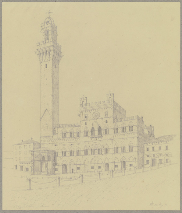 Der Palazzo Pubblico in Siena a Friedrich Wilhelm Ludwig