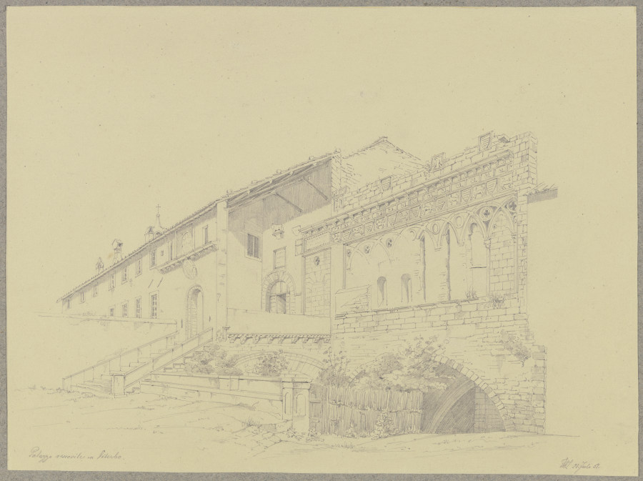 Der Palazzo vescovile in Viterbo a Friedrich Wilhelm Ludwig