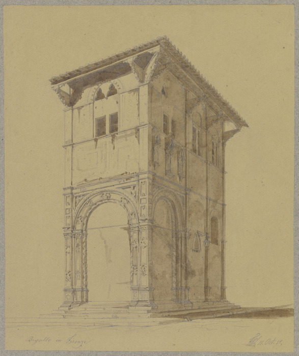 Die Loggia del Bigallo in Florenz a Friedrich Wilhelm Ludwig