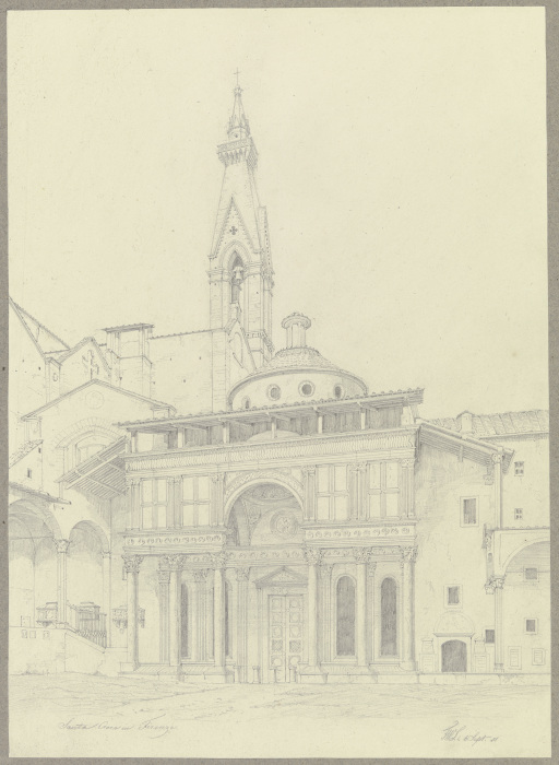 Die Pazzi-Kapelle bei Santa Croce in Florenz a Friedrich Wilhelm Ludwig