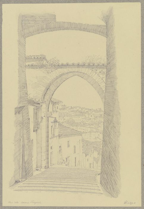 Die Via Appia in Perugia a Friedrich Wilhelm Ludwig