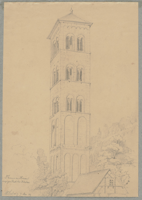Nordturm (Eulenturm) des Klosters Sankt Peter und Paul in Hirsau a Friedrich Wilhelm Ludwig