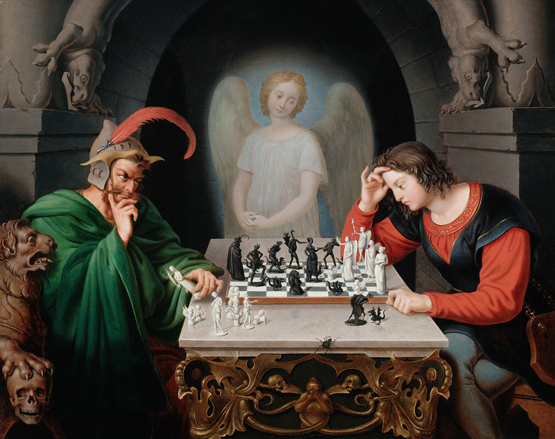 Die Schachspieler. a Friedrich August Moritz Retzsch