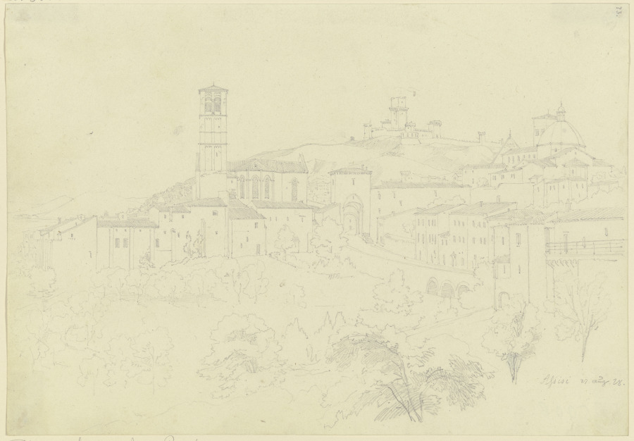 View of Assisi a Friedrich Maximilian Hessemer