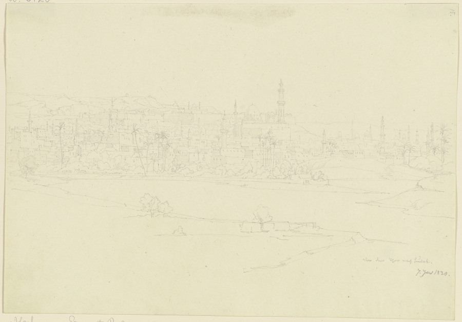 View of Būlāq a Friedrich Maximilian Hessemer