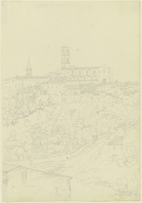 Ansicht von Perugia mit S. Domenico a Friedrich Maximilian Hessemer