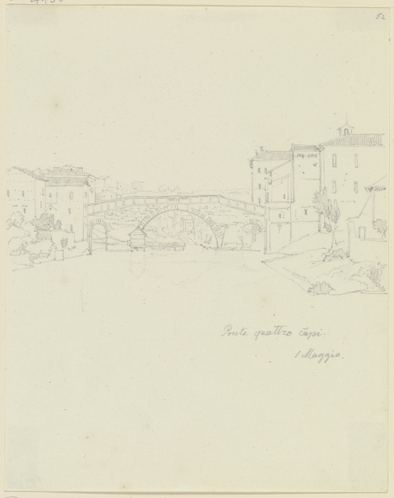 Der Ponte dei Quattro Capi in Rom a Friedrich Maximilian Hessemer