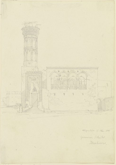 Die Moschee Giammar Scheik in Alexandria a Friedrich Maximilian Hessemer