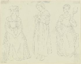 Figurenstudie von drei Frauen