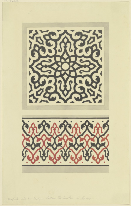 Mosaik aus einer Moschee in Kairo a Friedrich Maximilian Hessemer