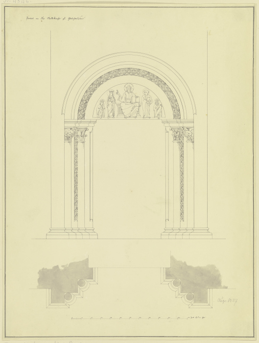 Portal an der Stadtkirche zu Gelnhausen a Friedrich Maximilian Hessemer