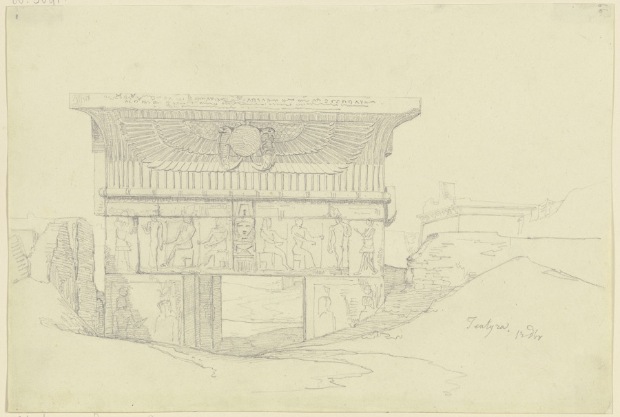 Temple complex in Tentyra a Friedrich Maximilian Hessemer