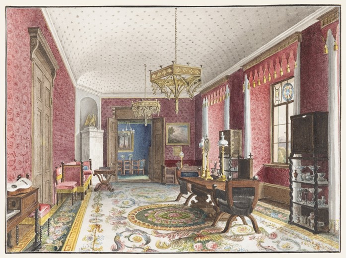 The Red Room, Schloss Fischbach a Friedrich Wilhelm Klose