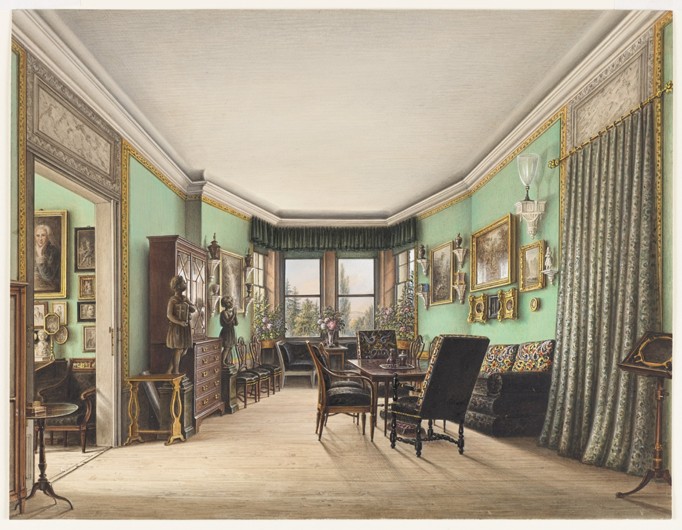 A Room in Schloss Buchwald a Friedrich Wilhelm Klose