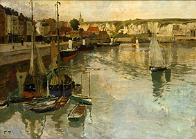 At the port of Dieppe a Frits Thaulow