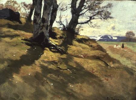 Landscape at Stord, Norway a Frits Thaulow