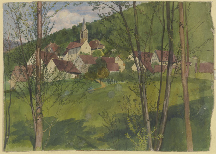 Village at the hillside a Fritz Boehle