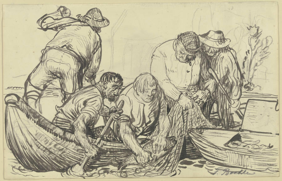 Fishermen working a Fritz Boehle